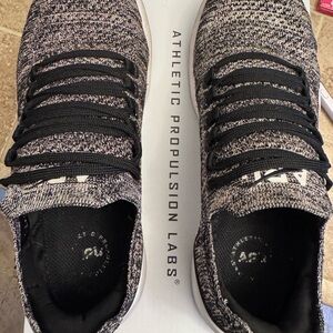 APL Women's Black and White Knit Athletic Shoes